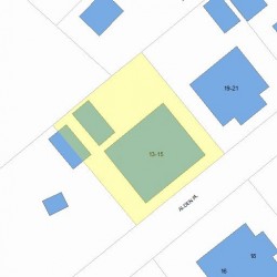 13 Alden Pl, Newton, MA 02465 plot plan