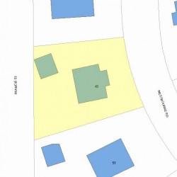 45 Westbourne Rd, Newton, MA 02459 plot plan