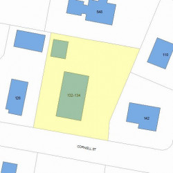 134 Cornell St, Newton, MA 02462 plot plan