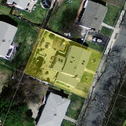 54 Anthony Cir, Newton, MA 02460 aerial view