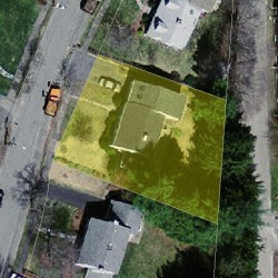 14 Grayson Ln, Newton, MA 02462 aerial view