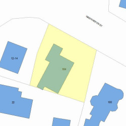 184 Washington St, Newton, MA 02458 plot plan