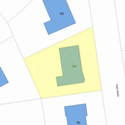 170 Evelyn Rd, Newton, MA 02468 plot plan