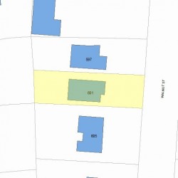 601 Walnut St, Newton, MA 02460 plot plan