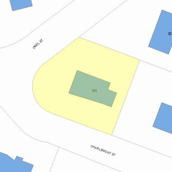 111 Charlemont St, Newton, MA 02461 plot plan