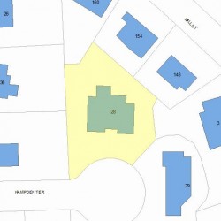 28 Hampden Ter, Newton, MA 02459 plot plan