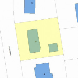 24 Leonard Ave, Newton, MA 02465 plot plan