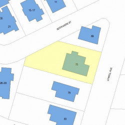 75 Lowell Ave, Newton, MA 02460 plot plan