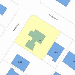 44 Pembroke St, Newton, MA 02458 plot plan