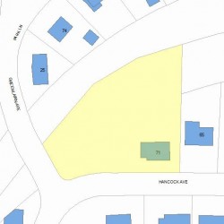 71 Hancock Ave, Newton, MA 02459 plot plan
