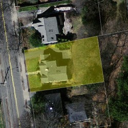 874 Chestnut St, Newton, MA 02468 aerial view