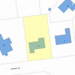 15 Amherst Rd, Newton, MA 02468 plot plan