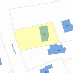 226 Winchester St, Newton, MA 02461 plot plan