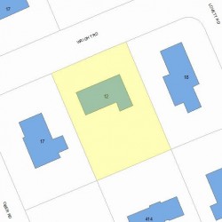 12 Wright Rd, Newton, MA 02459 plot plan