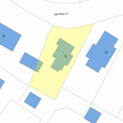 58 Central St, Newton, MA 02466 plot plan