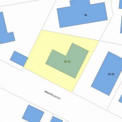 22 Greenough St, Newton, MA 02465 plot plan