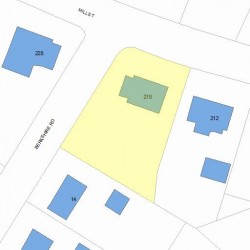 218 Mill St, Newton, MA 02459 plot plan