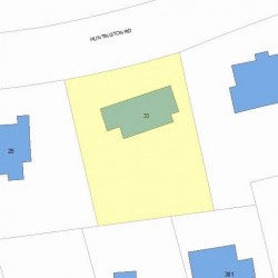 33 Huntington Rd, Newton, MA 02458 plot plan