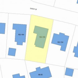 158 Cabot St, Newton, MA 02458 plot plan