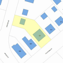 521 California St, Newton, MA 02460 plot plan