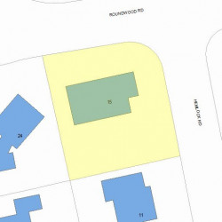 15 Roundwood Rd, Newton, MA 02464 plot plan