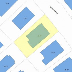 19 Melbourne Ave, Newton, MA 02460 plot plan