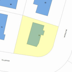 75 Hatfield Rd, Newton, MA 02465 plot plan