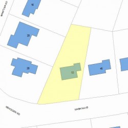 53 Waban Ave, Newton, MA 02468 plot plan