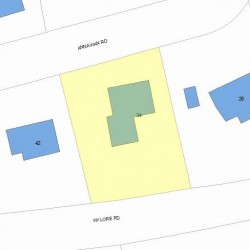 34 Annawan Rd, Newton, MA 02468 plot plan