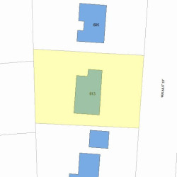 613 Walnut St, Newton, MA 02460 plot plan