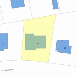 46 Roundwood Rd, Newton, MA 02464 plot plan