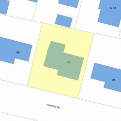 153 Fairway Dr, Newton, MA 02465 plot plan