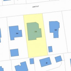 336 Cabot St, Newton, MA 02458 plot plan