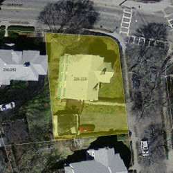 226 Cabot St, Newton, MA 02460 aerial view