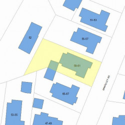 59 Rangeley Rd, Newton, MA 02465 plot plan
