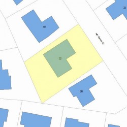 32 Mosman St, Newton, MA 02465 plot plan