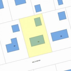 61 Halcyon Rd, Newton, MA 02459 plot plan