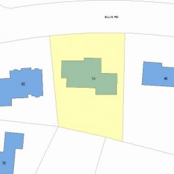 54 Ellis Rd, Newton, MA 02465 plot plan