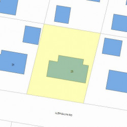 25 Llewellyn Rd, Newton, MA 02465 plot plan