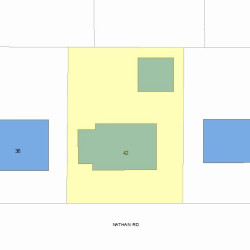 42 Nathan Rd, Newton, MA 02459 plot plan