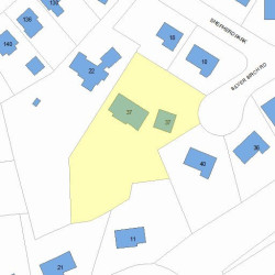 37 Silver Birch Rd, Newton, MA 02468 plot plan