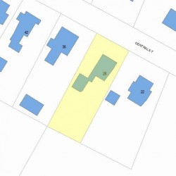 28 Central St, Newton, MA 02466 plot plan