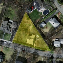 33 Mossfield Rd, Newton, MA 02468 aerial view