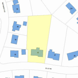 45 Ellis Rd, Newton, MA 02465 plot plan