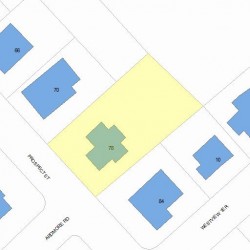 78 Prospect St, Newton, MA 02465 plot plan