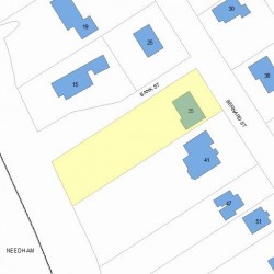 35 Bernard St, Newton, MA 02461 plot plan