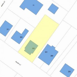 303 River St, Newton, MA 02465 plot plan