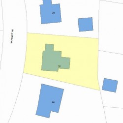 38 Manemet Rd, Newton, MA 02459 plot plan