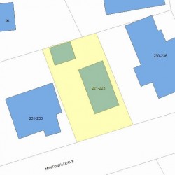 223 Newtonville Ave, Newton, MA 02458 plot plan
