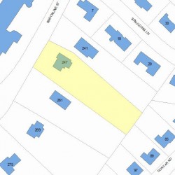 247 Brookline St, Newton, MA 02459 plot plan